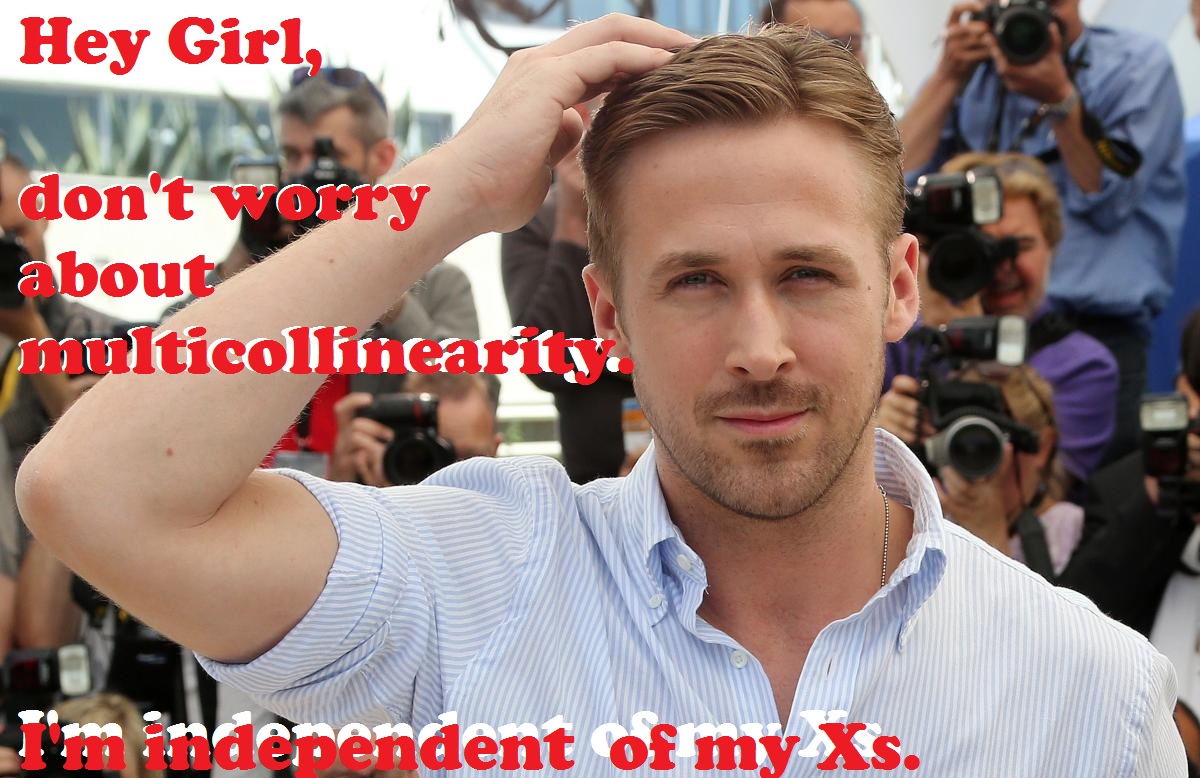 Hey girl, don't worry about multicollinearity, I'm independent of my x's