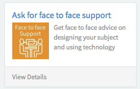 Service Connect tile - ask for face to face support