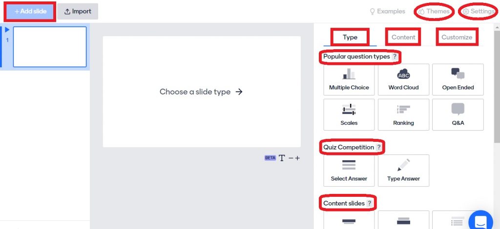 how to start mentimeter presentation