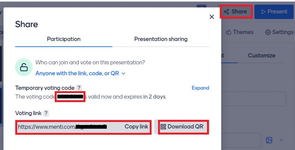 how to start mentimeter presentation