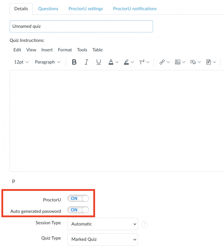 Enable AI proctoring in a Canvas quiz LX at UTS