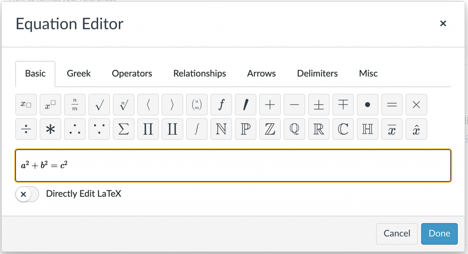 Canvas Maths Editor – Education Express