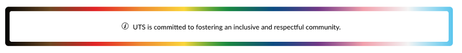 UTS statement promoting an inclusive and respectful community.