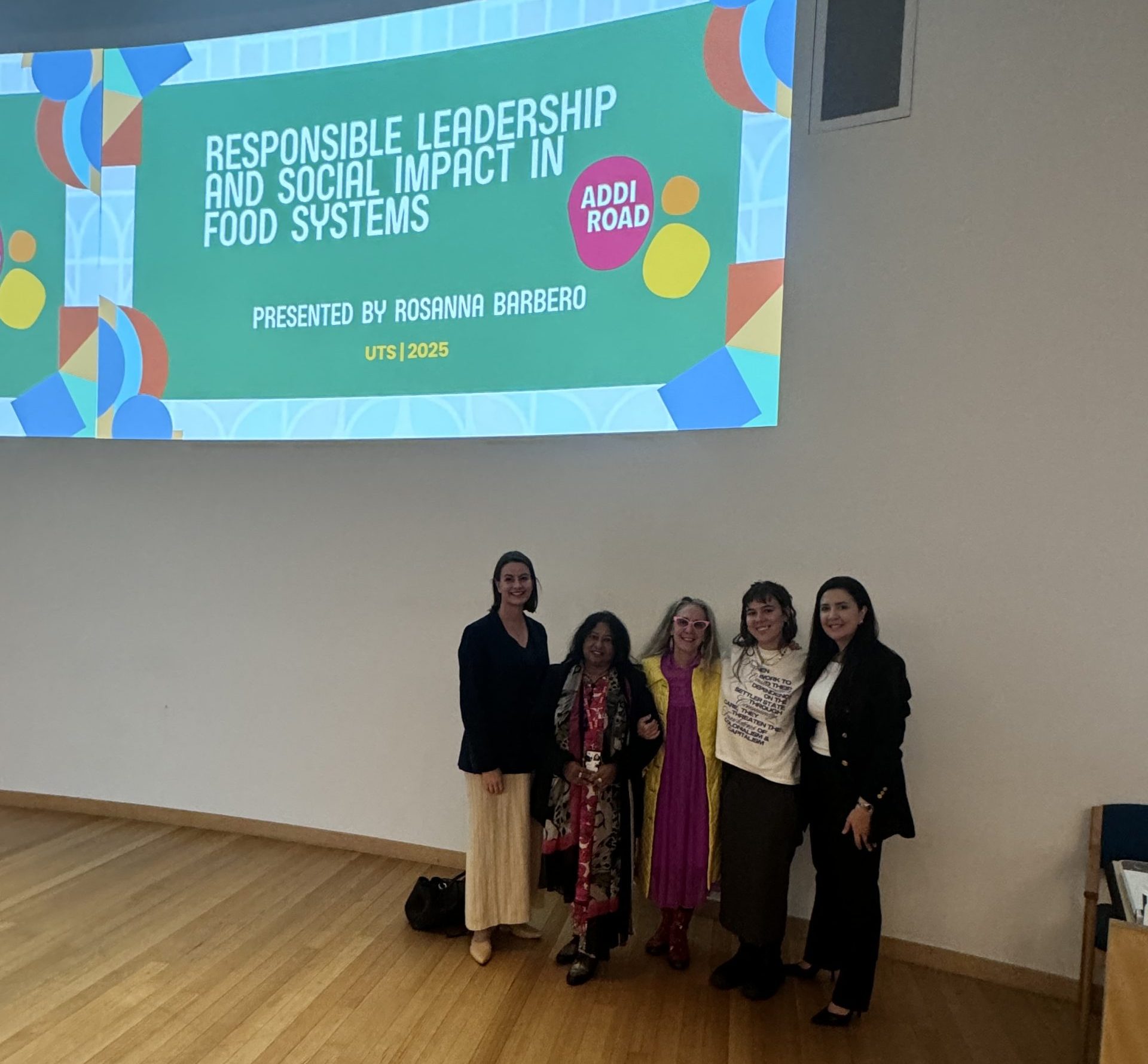 Rosanna Barbero with Business School students and staff