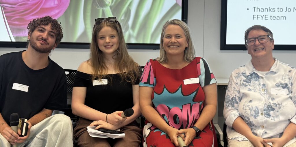 Students Finn and Madeline with staff members Kathryn Fogarty and Nicole Pepperell