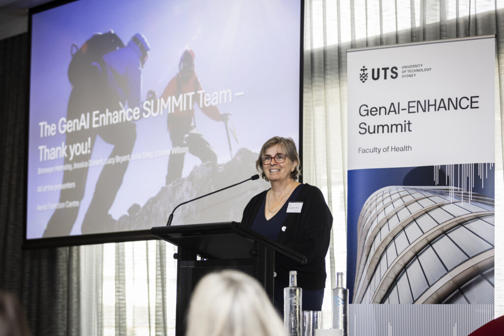 Bronwyn Hemsley thanks the summit team