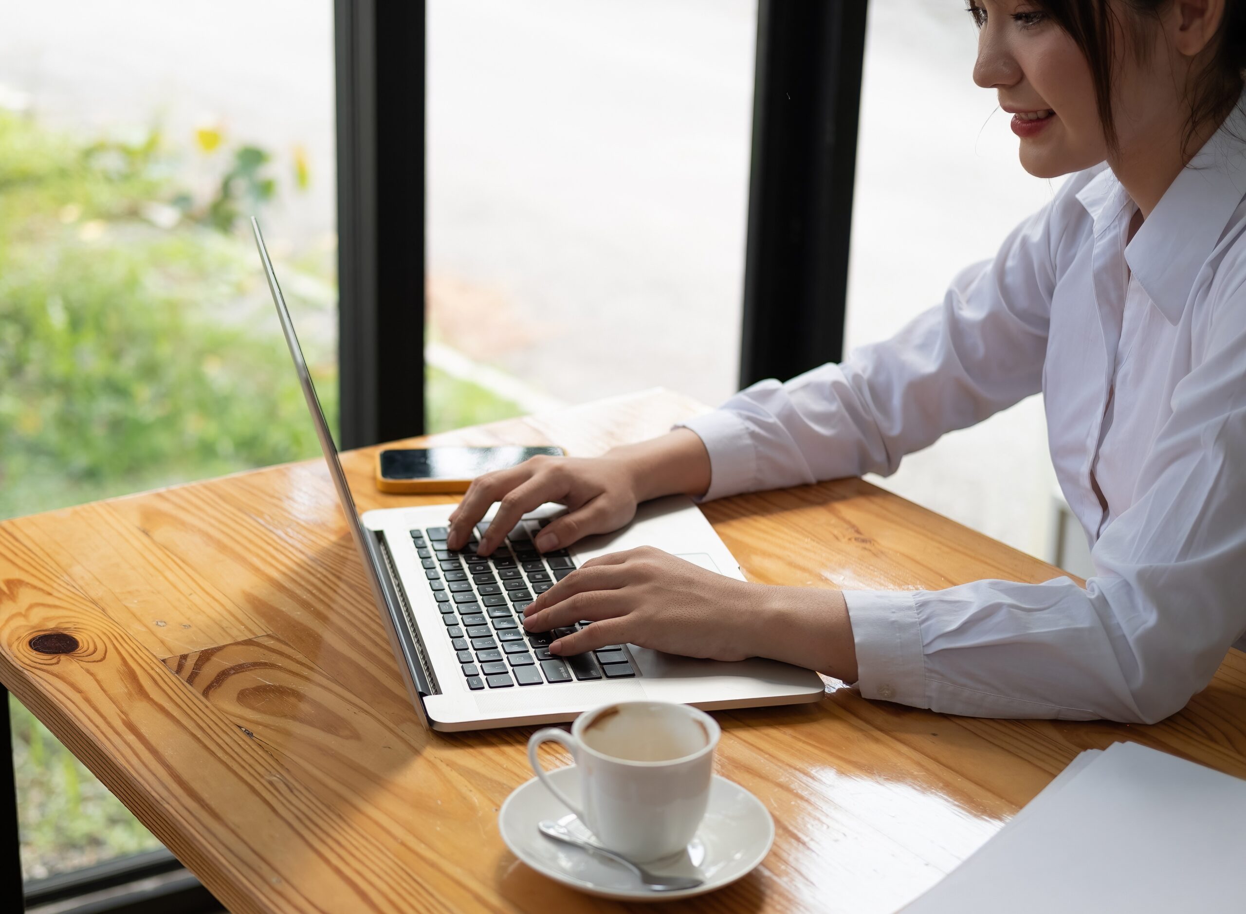 Professional student on laptop