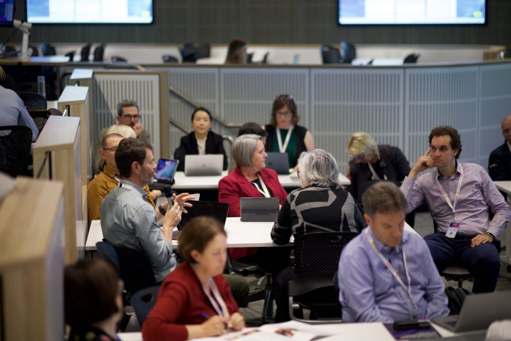 Attendees in a collaborative classroom