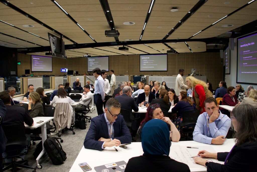 Attendees in a collaborative classroom